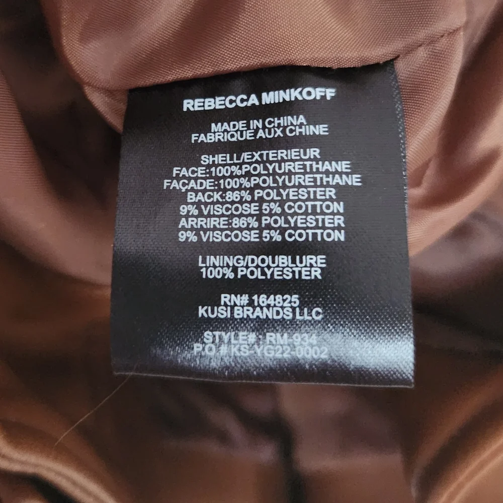 Rebecca Minkoff Faux Leather Moto Biker Jacket - Picture 3 of 5